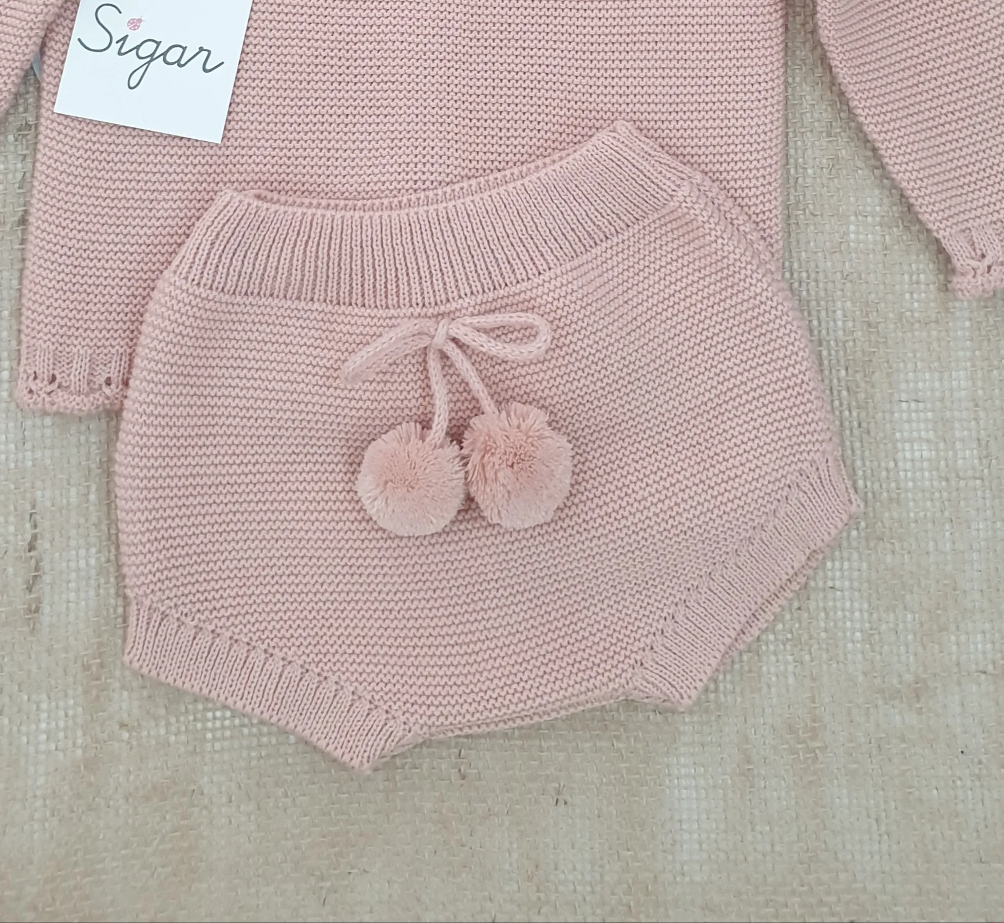 A Conjunto dos piezas bebé punto Sigar R091273 Maquillaje