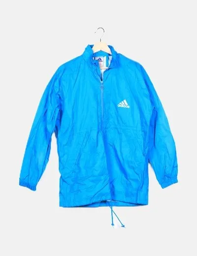 Adidas Chaqueta azul impermeable