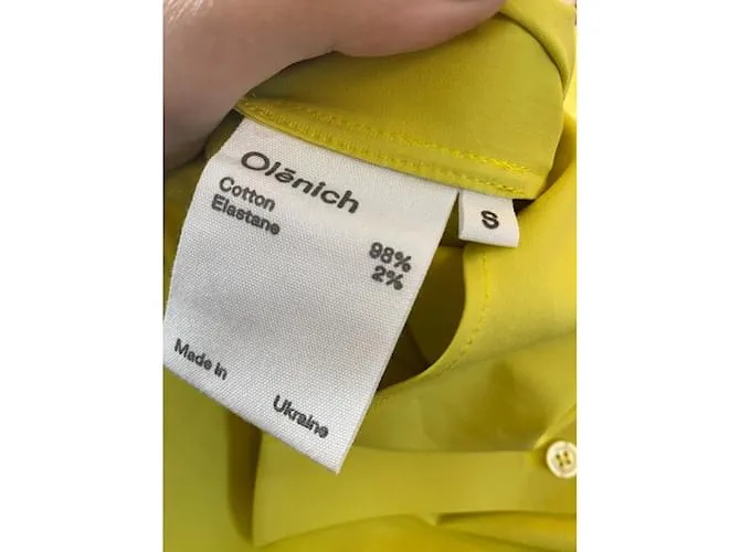 Autre Marque Camiseta sin firma/sin firma.Algodón S Internacional Amarillo 