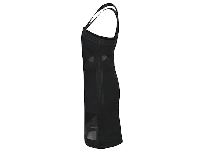 Autre Marque Vestido ajustado con un solo hombro de David Koma en nailon negro 