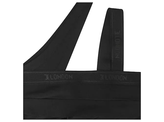Autre Marque Vestido ajustado con un solo hombro de David Koma en nailon negro 
