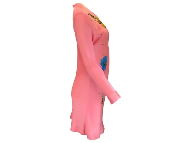 Autre Marque Vestido de satén de crepé lavado rosa caramelo de Marni 