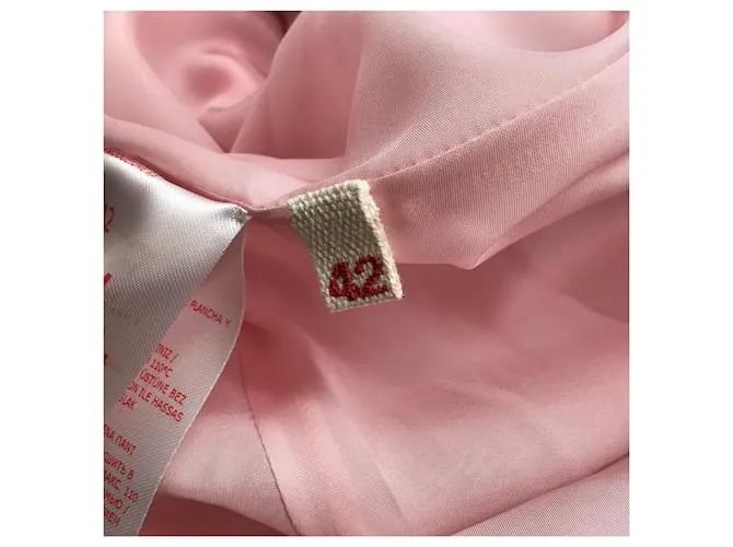 Autre Marque Vestido de satén de crepé lavado rosa caramelo de Marni 