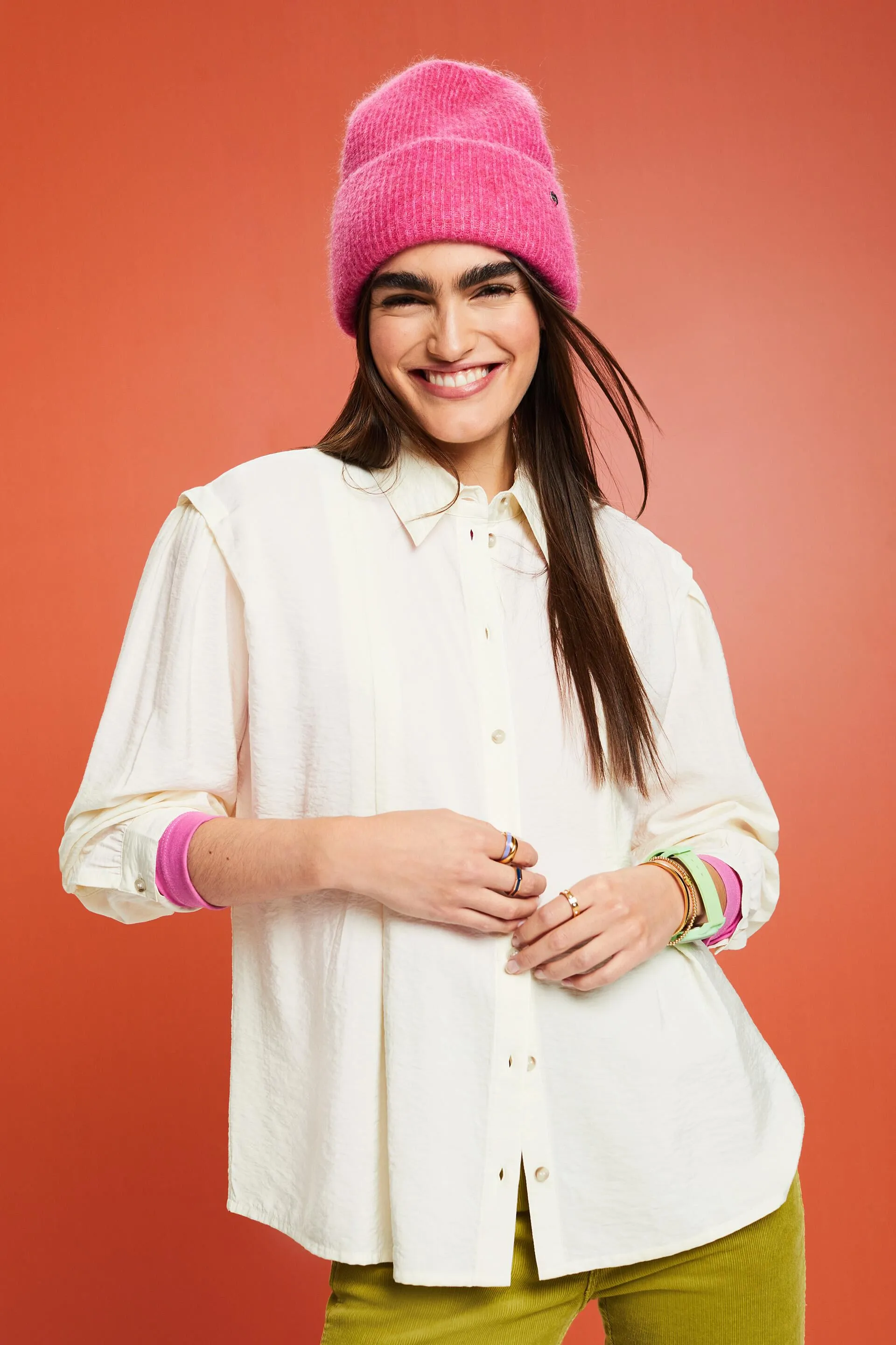 Blusa con efecto arrugado
