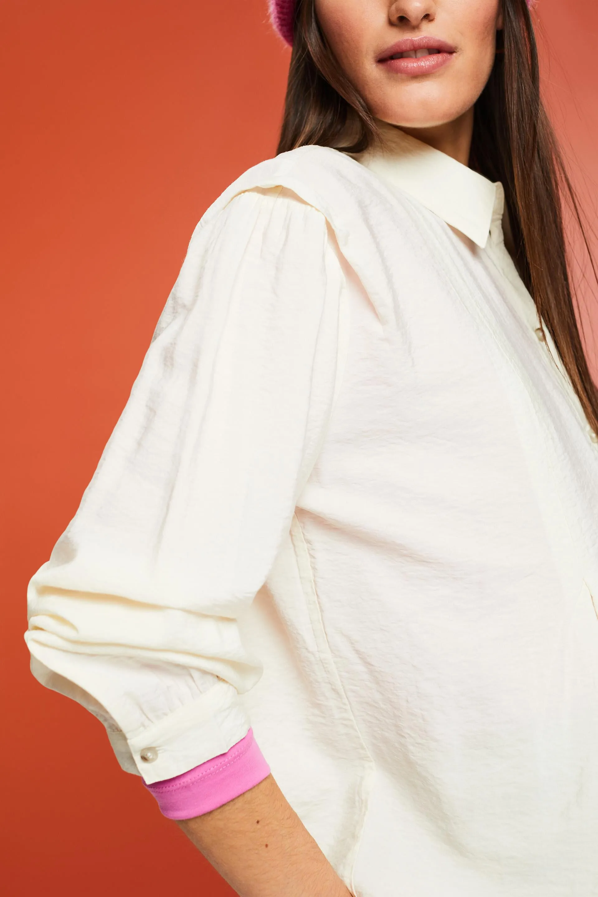 Blusa con efecto arrugado