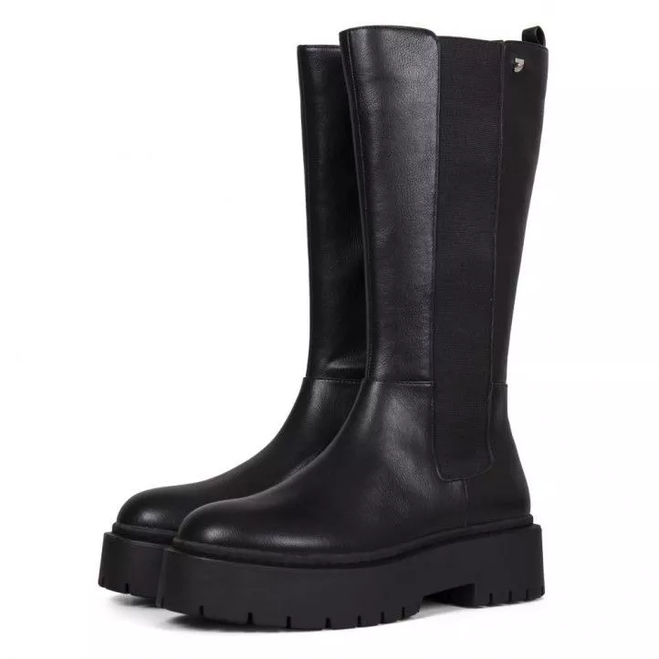 Botas planas Gioseppo 64533 con plataforma negra y elástico