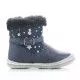 Botines azules con estrellas y pelo en la caña