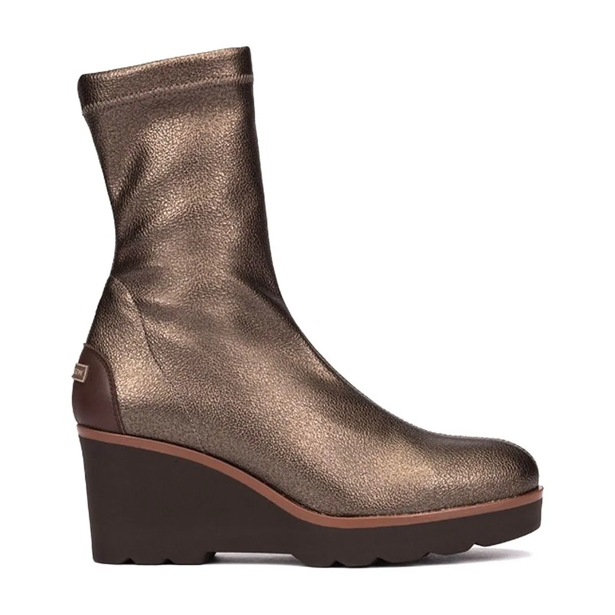 BOTINES MUJER TEJIDO ELÁSTICO 23400 BRONCE