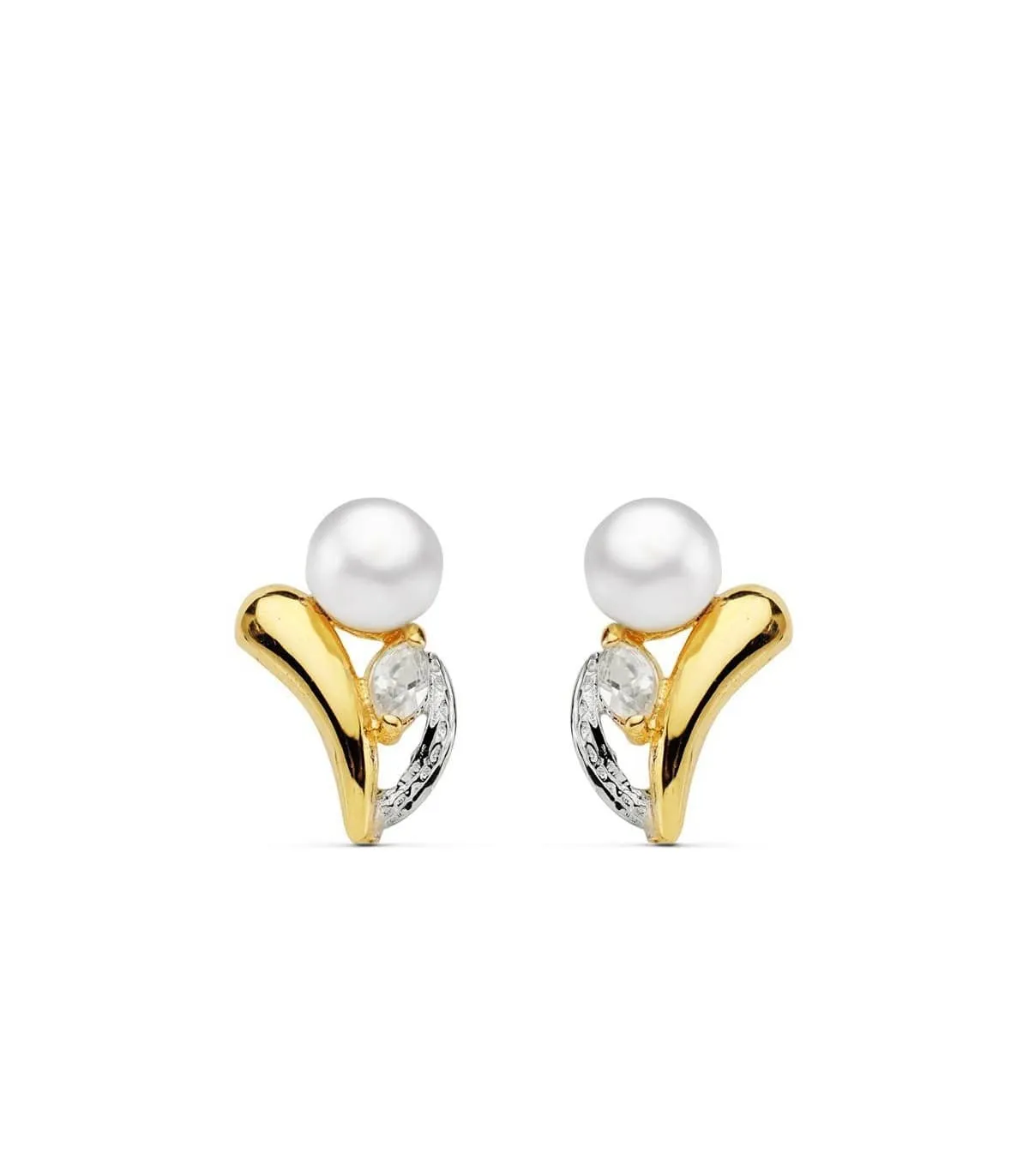 Boucles d'oreilles or bicolore Saray 18 Carats