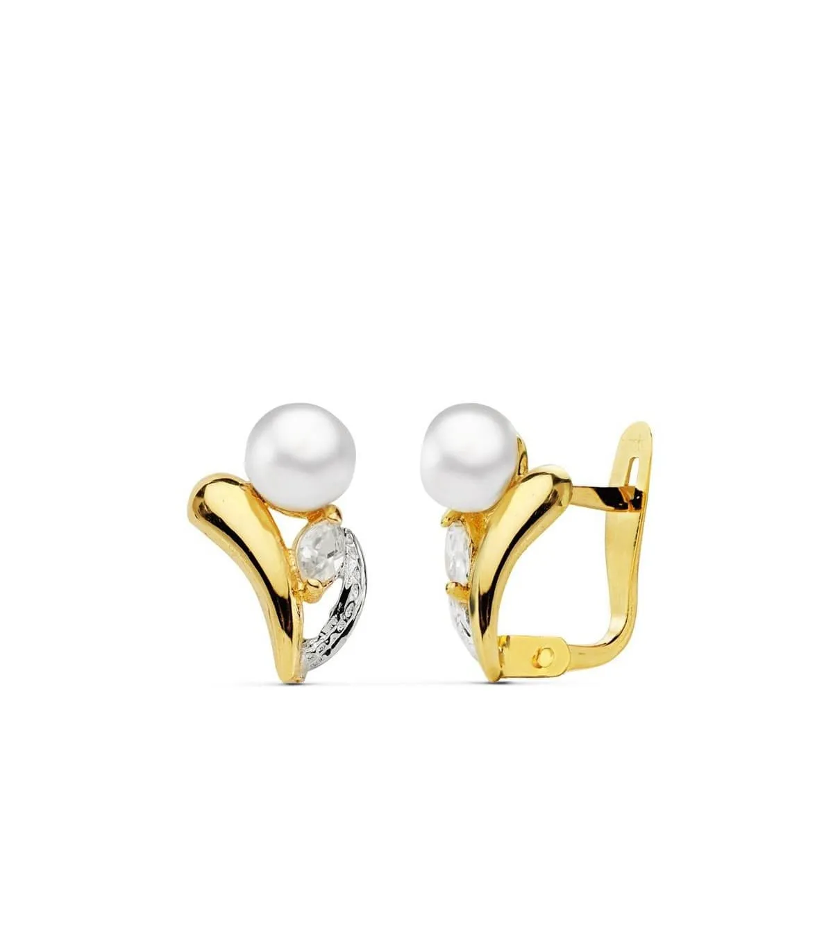 Boucles d'oreilles or bicolore Saray 18 Carats