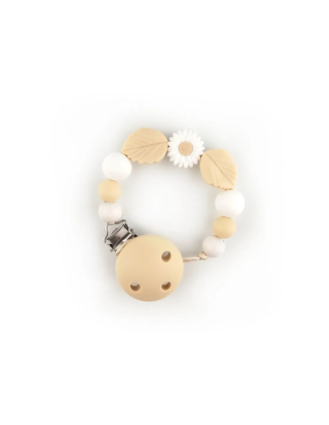 Cadenita silicona Portachupete Naturaleza Beige de Mi Pipo