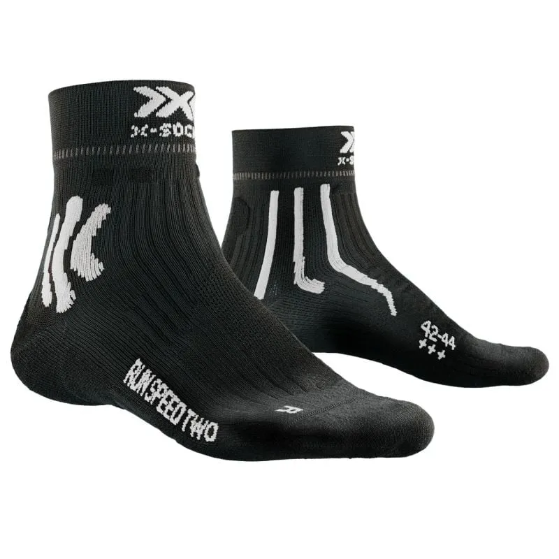 CALCETINES XSOCKS RUN SPEED TWO 4.0 PARA HOMBRE (NEGRO óPALO / BLANCO áRTICO)