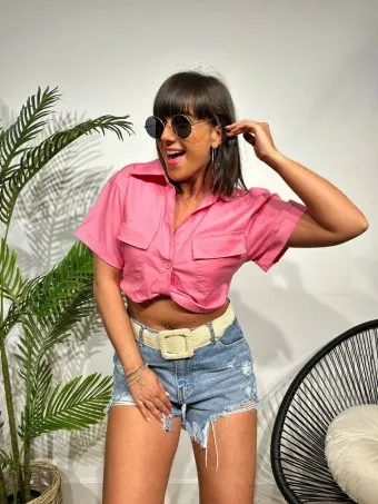 Camisa Cropped JAILYN Rosa