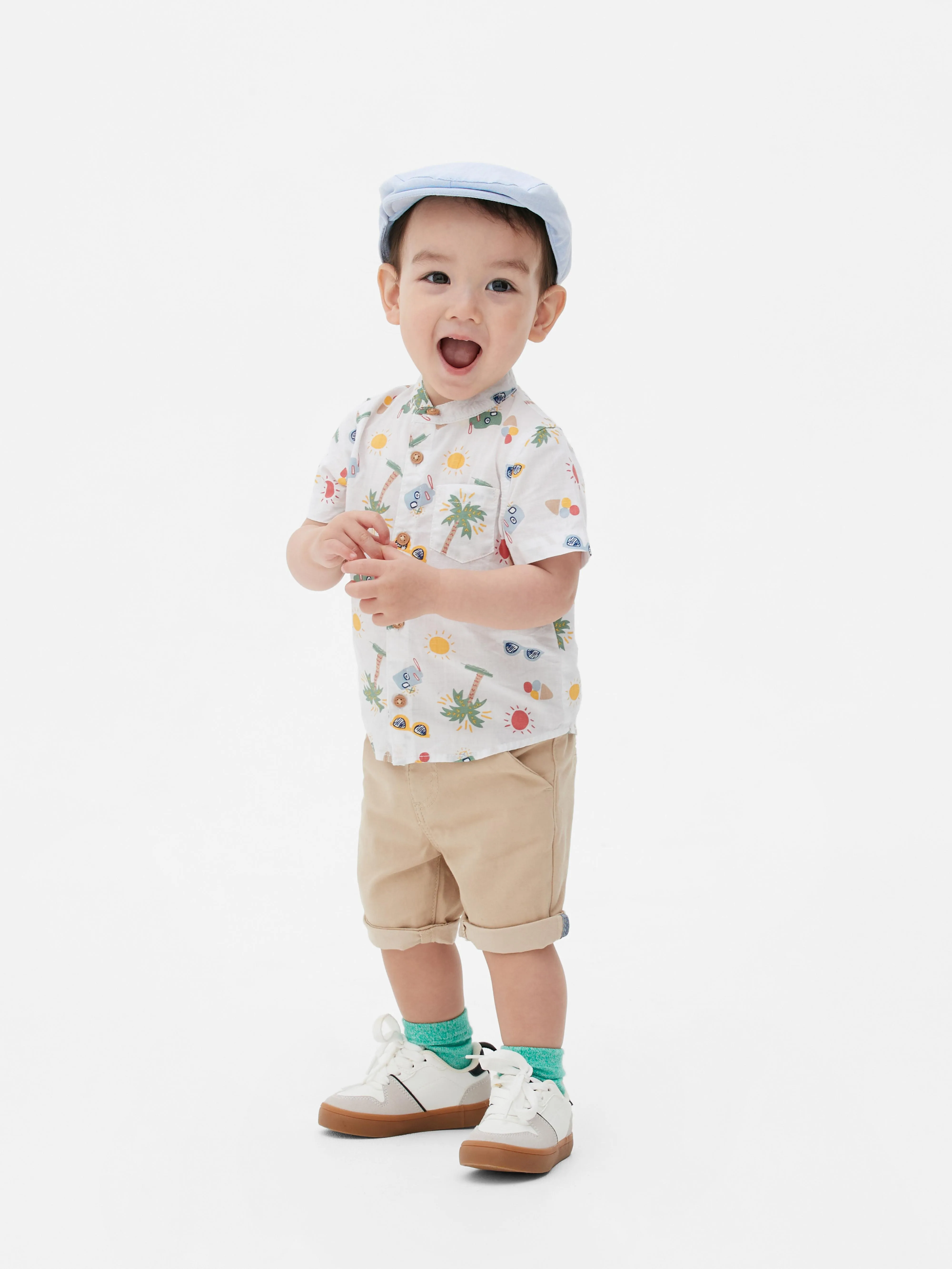 Camisa de manga corta estampada