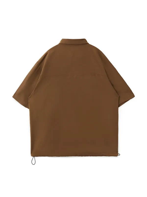 Camisa vintage de manga cinco cuartos para hombre