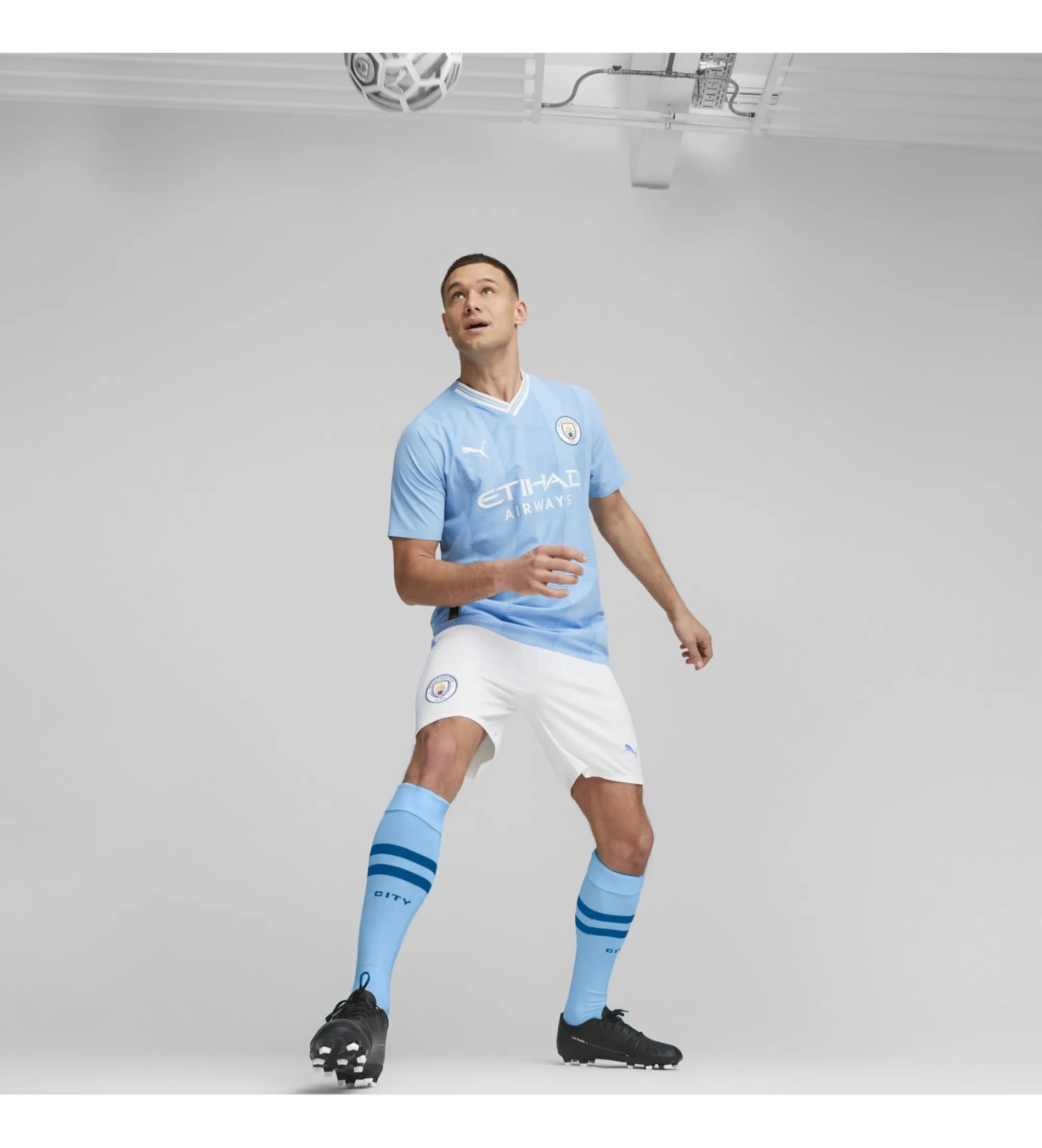 Camiseta auténtica Manchester City local 23/24 azul