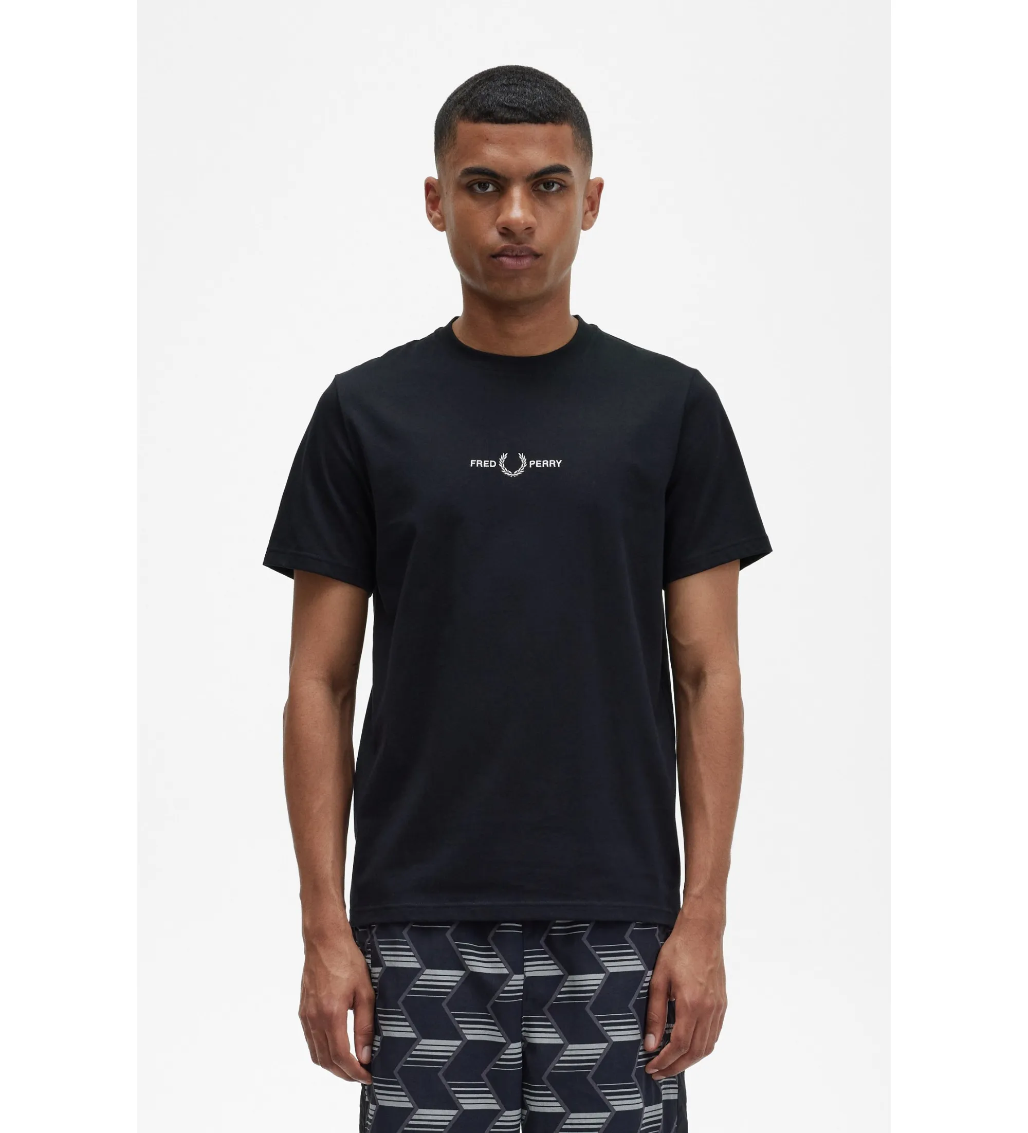 Camiseta con logo negro