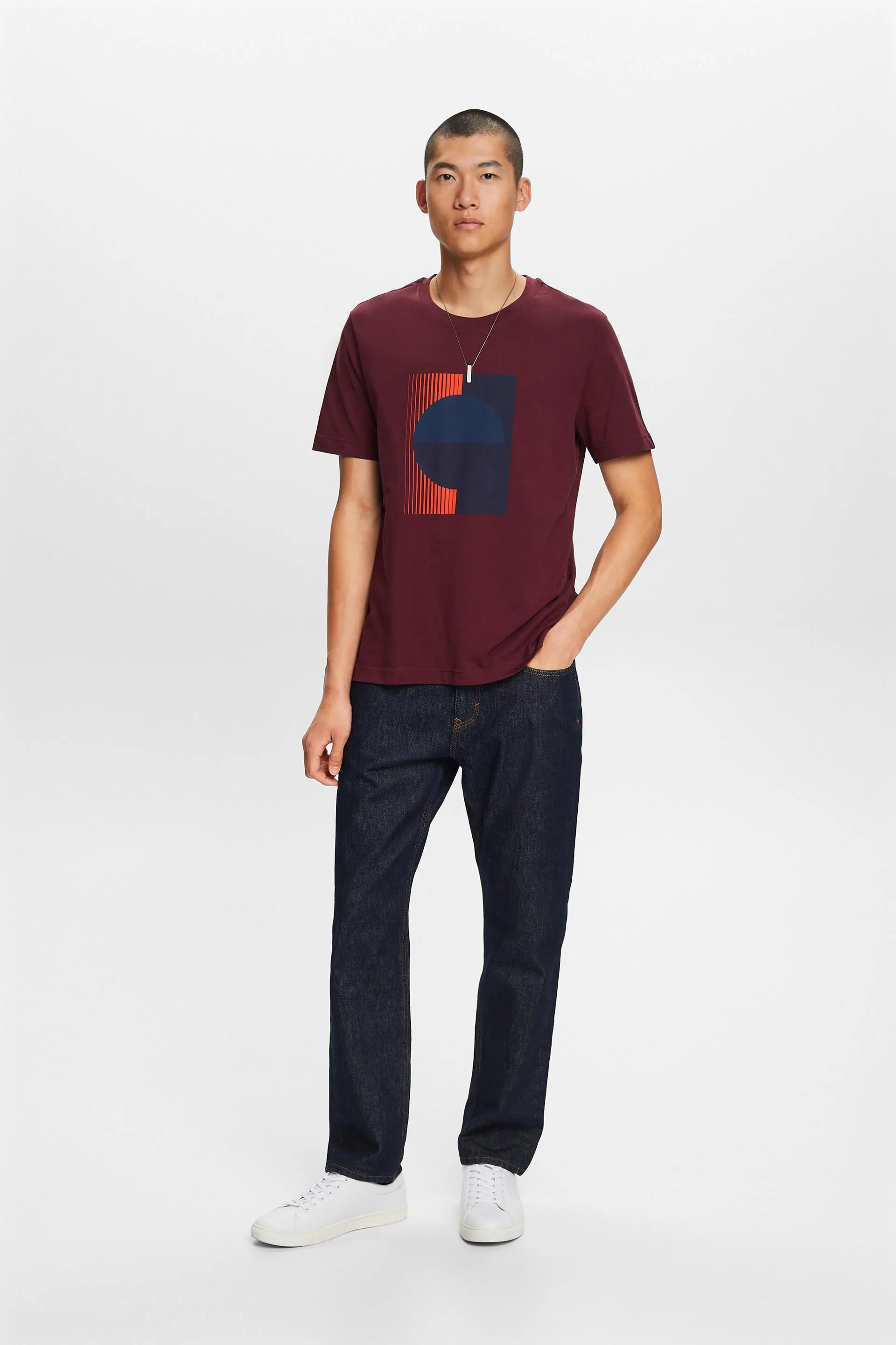 Camiseta de tejido jersey con estampado, 100% algodón
