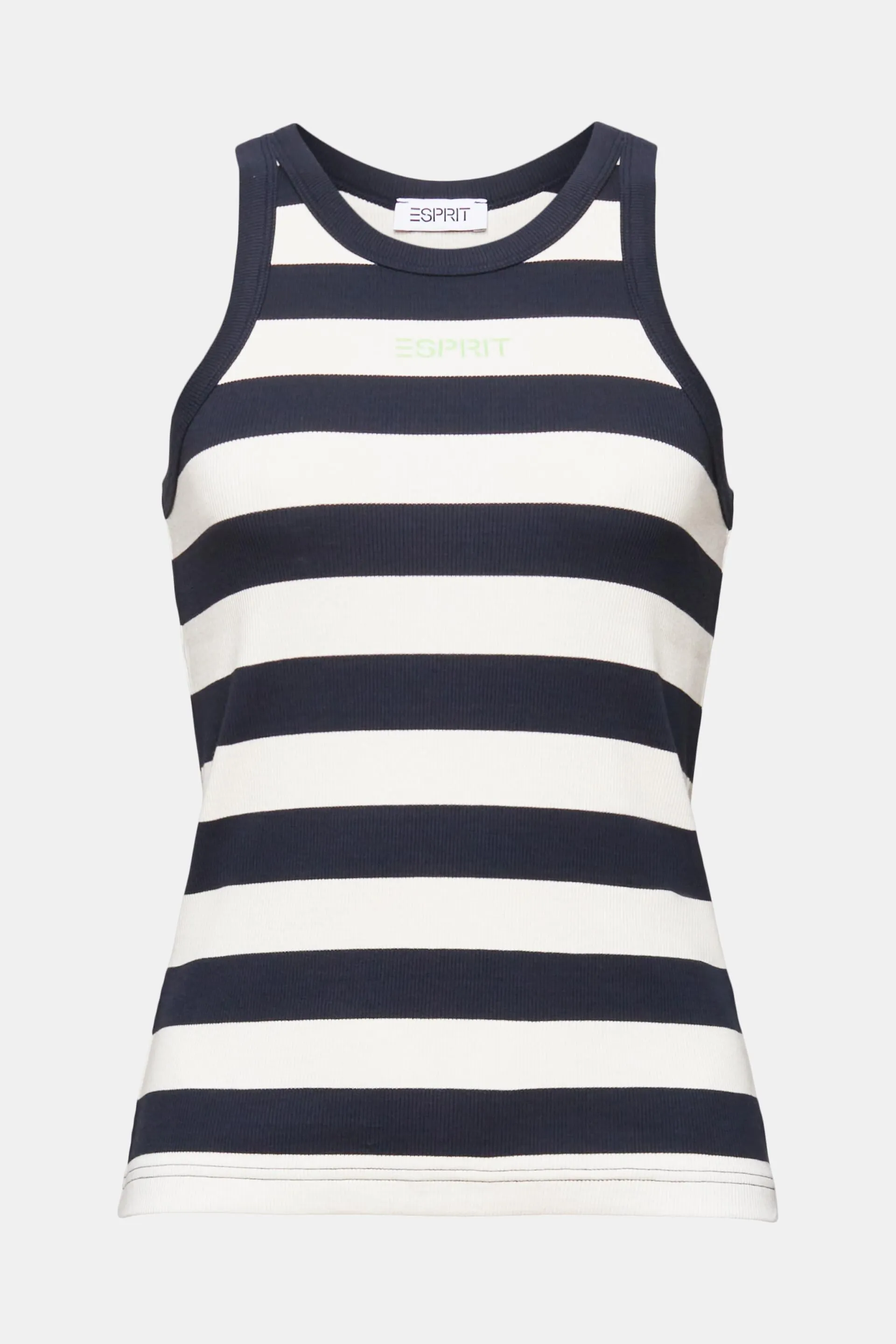 Camiseta de tirantes a rayas con logotipo