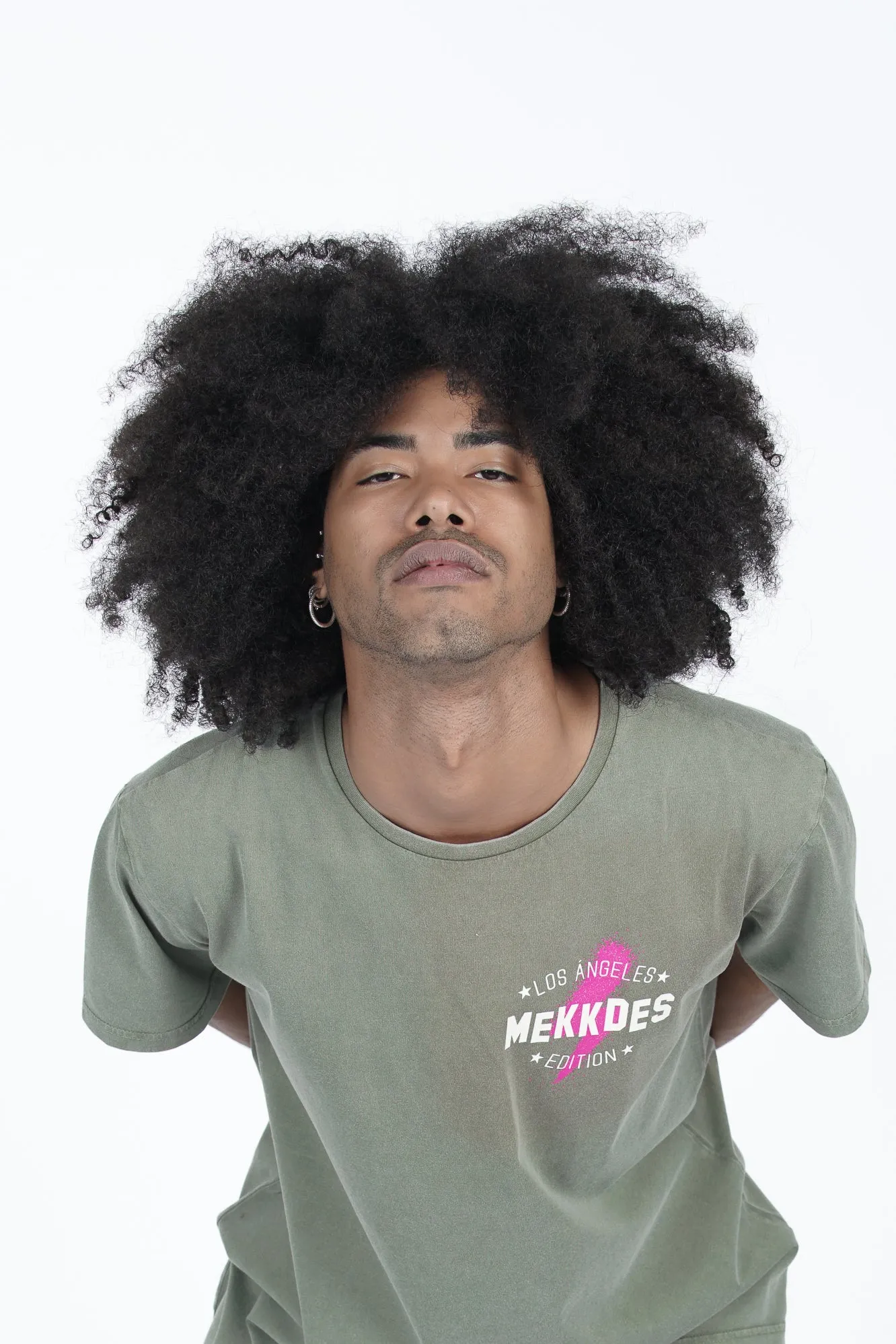 Camiseta HE khaki lavado L.A. smiley