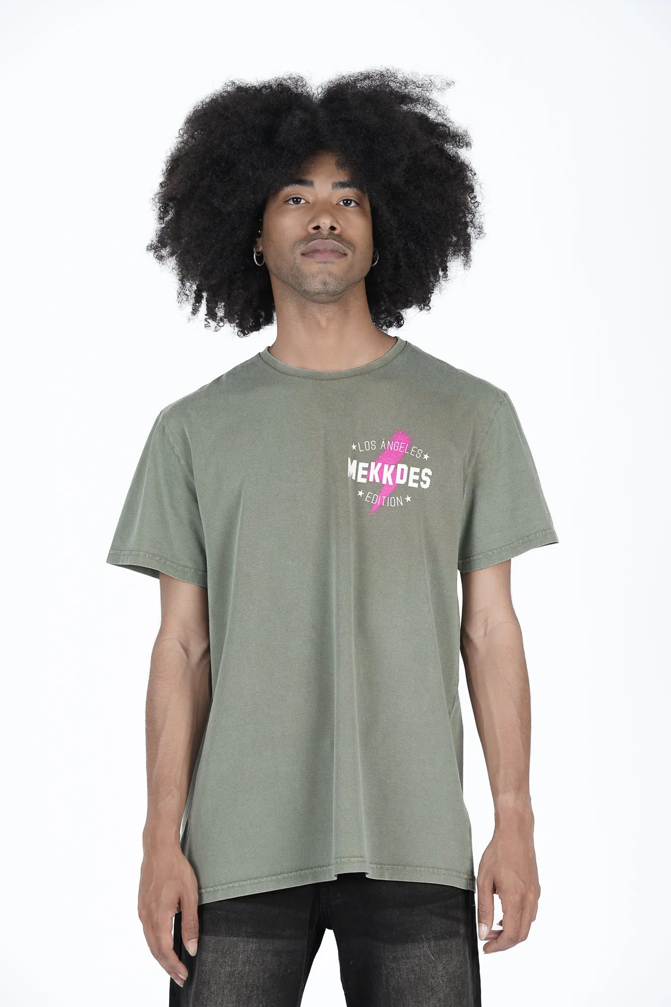 Camiseta HE khaki lavado L.A. smiley
