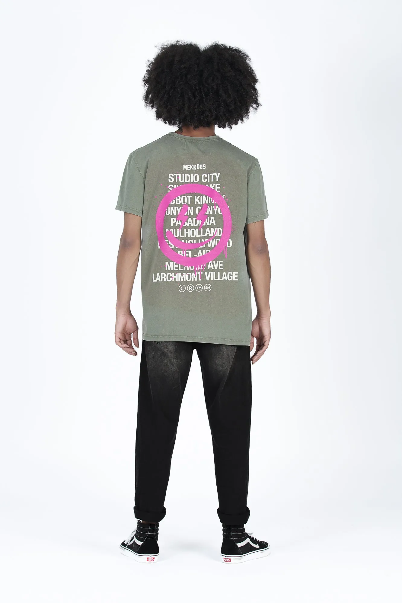 Camiseta HE khaki lavado L.A. smiley