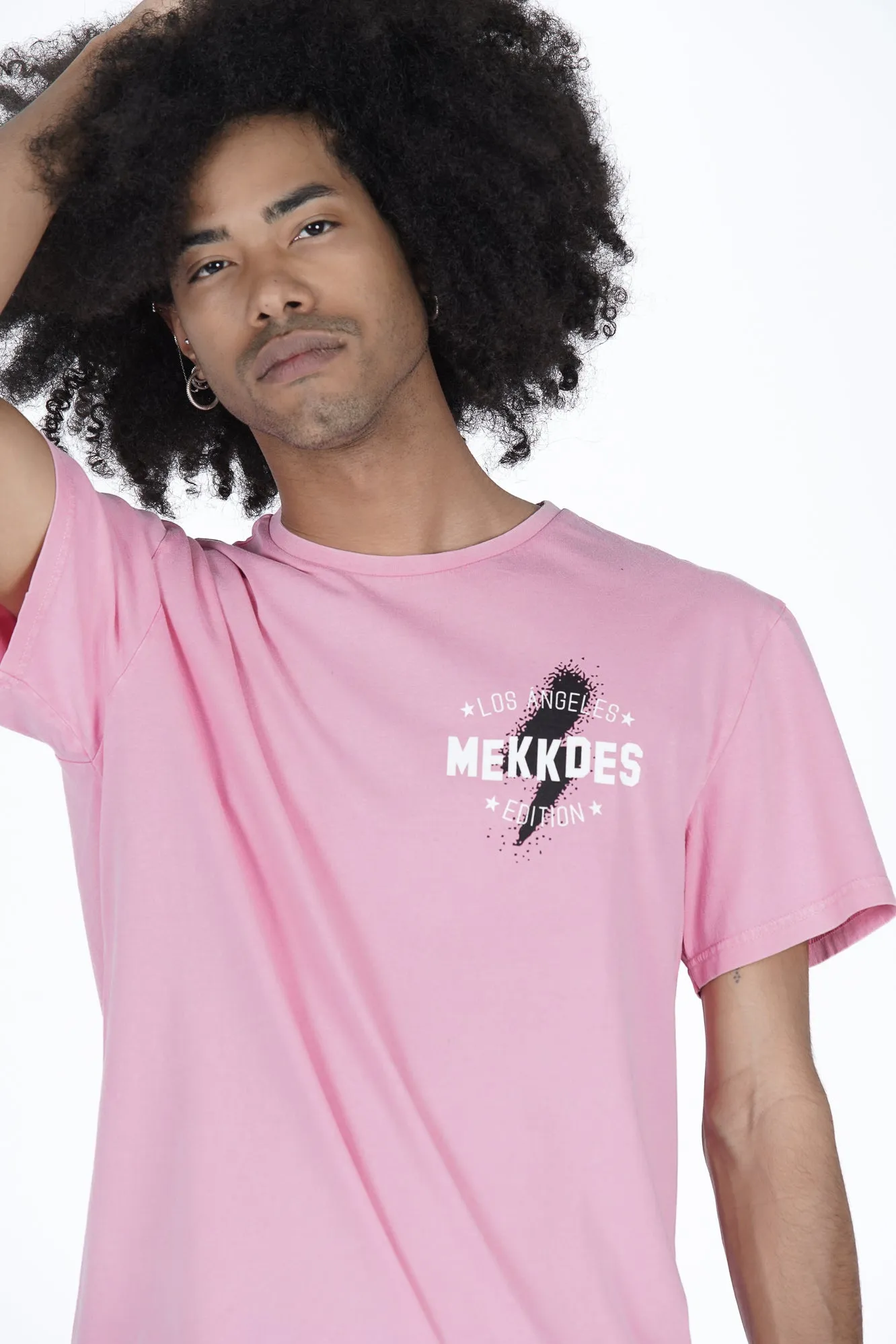 Camiseta HE rosa lavado L.A. smiley