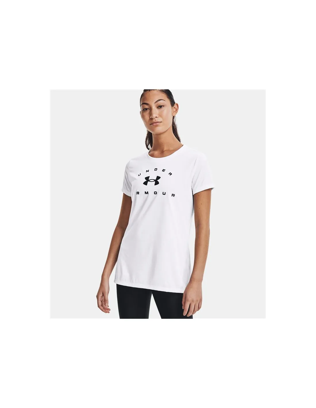 Camiseta manga corta Under Armour Tech Solid Logo Mujer Wh