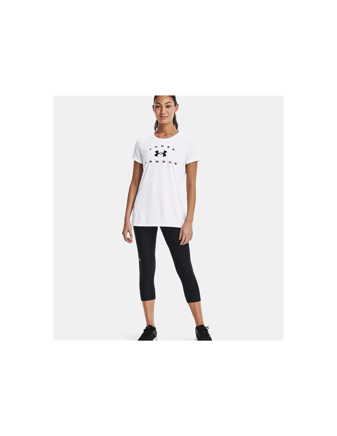 Camiseta manga corta Under Armour Tech Solid Logo Mujer Wh