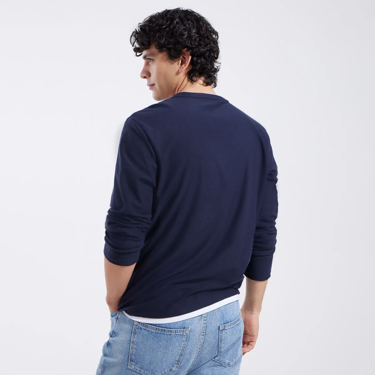 Camiseta Manga Larga Con Bolsillo