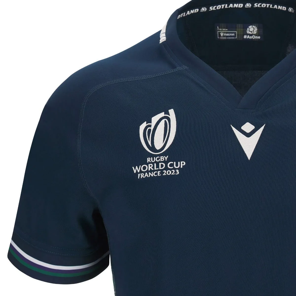 CAMISETA RUGBY HOMBRE MACRON ESCOCIA 20232024 LOCAL AZUL MARINO