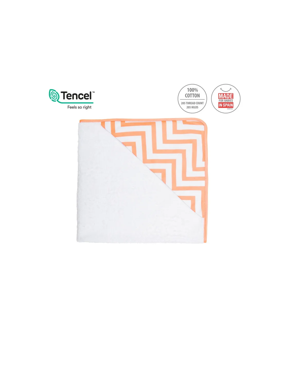 Capa de baño Zigzag coral 80 x 80 de Cambrass