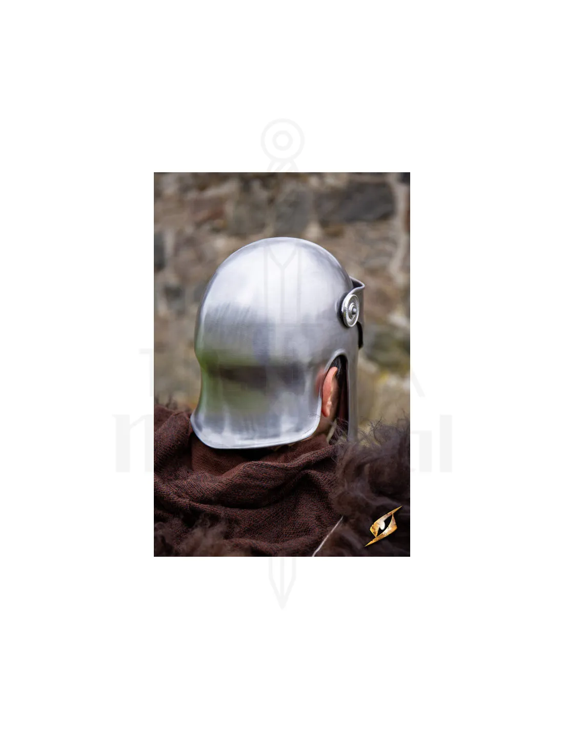 Casco Corintio guardia de palacio, acabado acero pulido