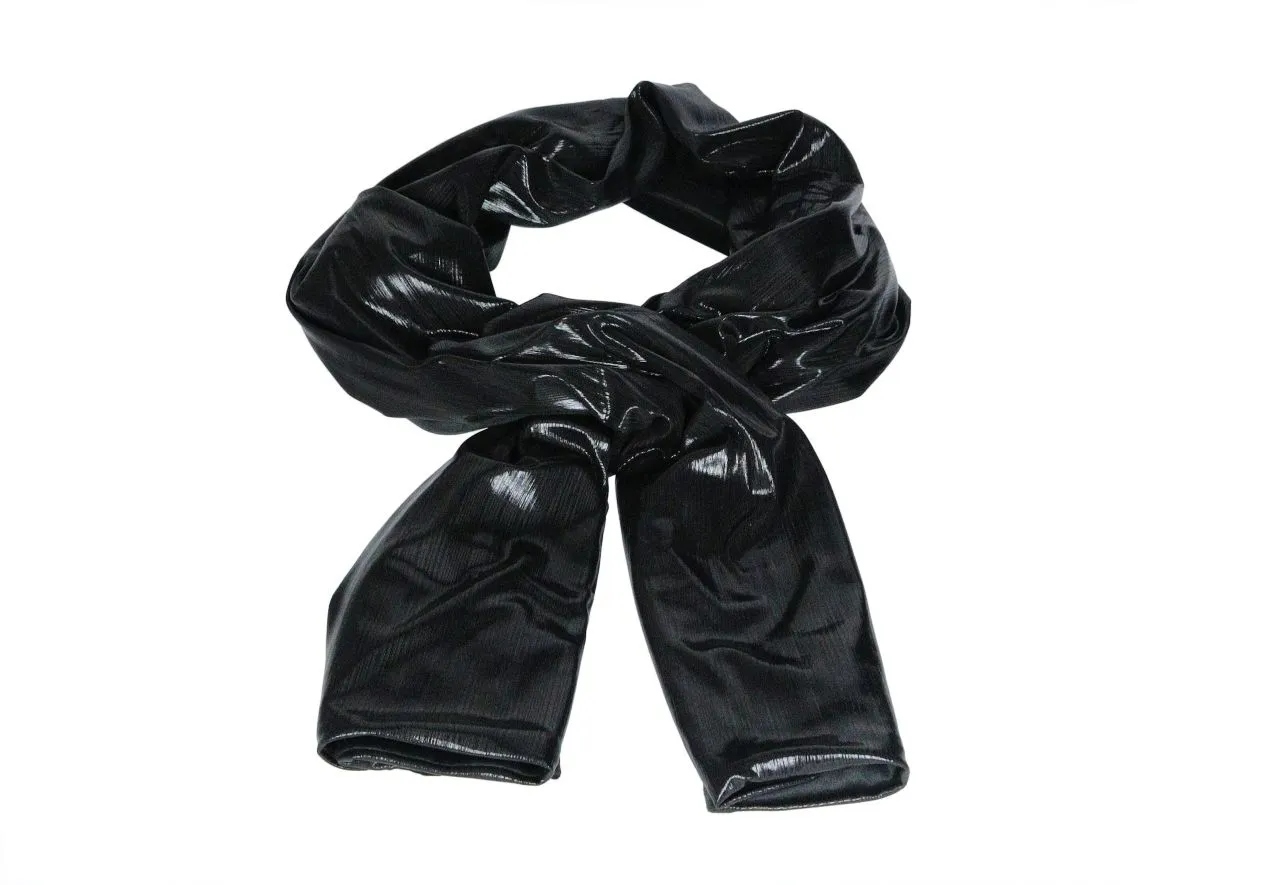 Chal Negro Terciopelo/ Tejido Rayado Brillante