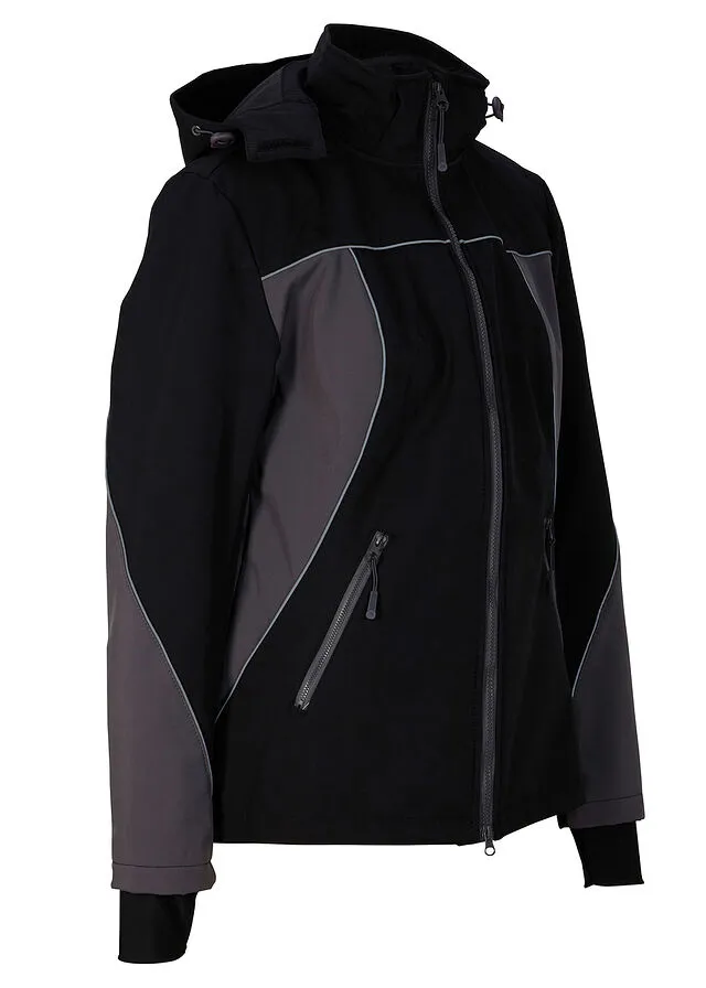 Chaqueta de tejido Softshell Negro