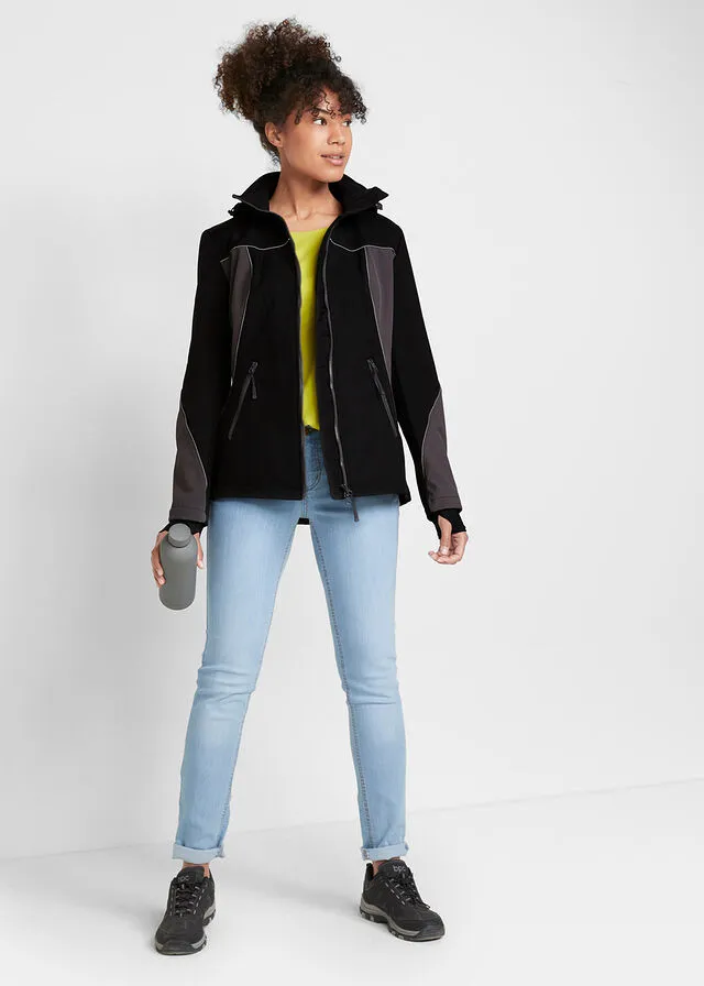 Chaqueta de tejido Softshell Negro