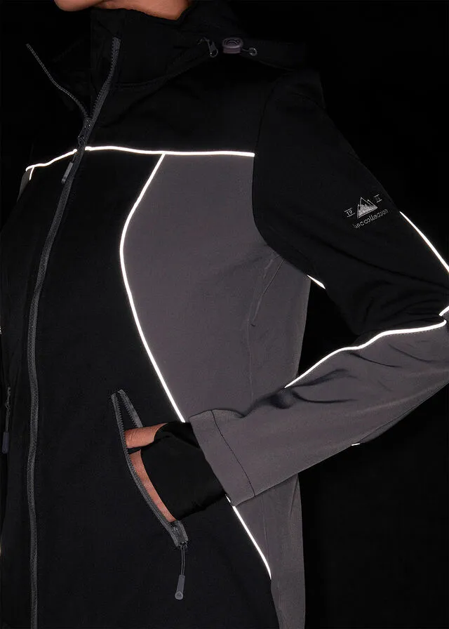Chaqueta de tejido Softshell Negro