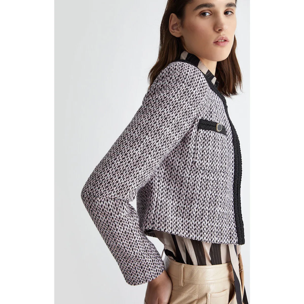 Chaqueta en tejido bouclé