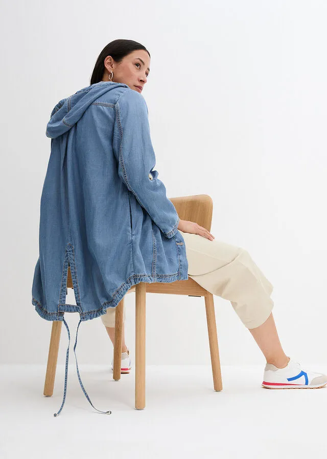 Chaqueta estilo camisa Denim medio
