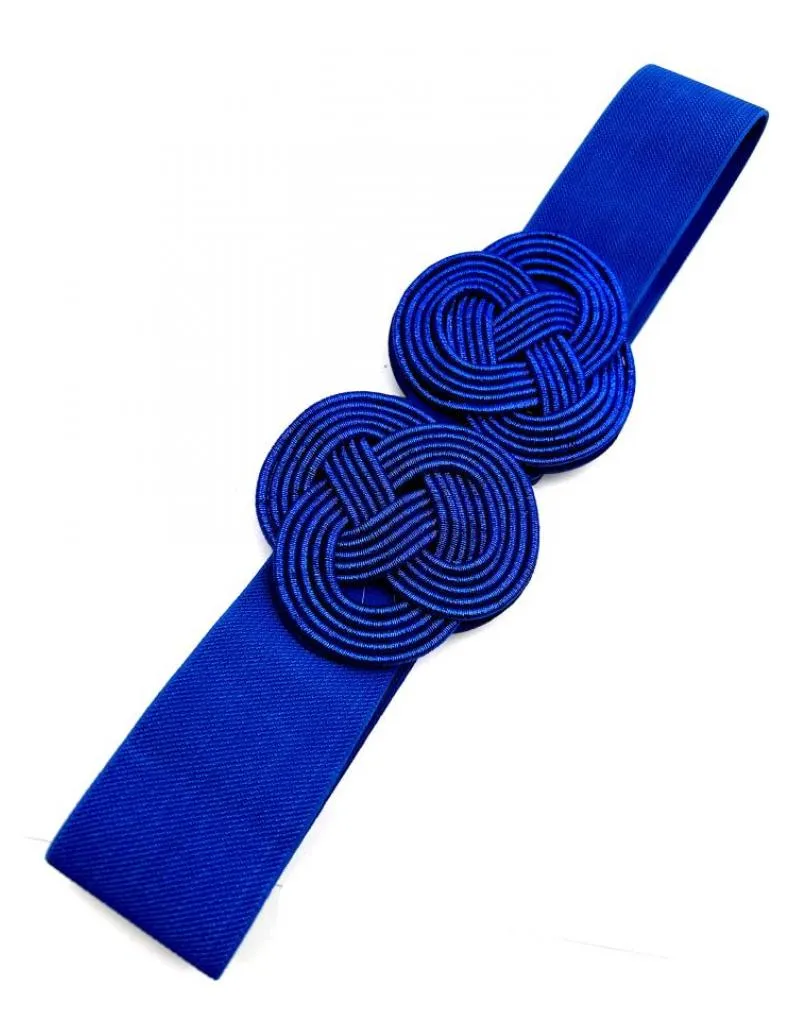 CINTURONES PARA MUJER AZULONES CON NUDO MARINERO