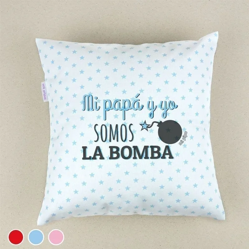 Cojín bebé Mi Papá y Yo somos