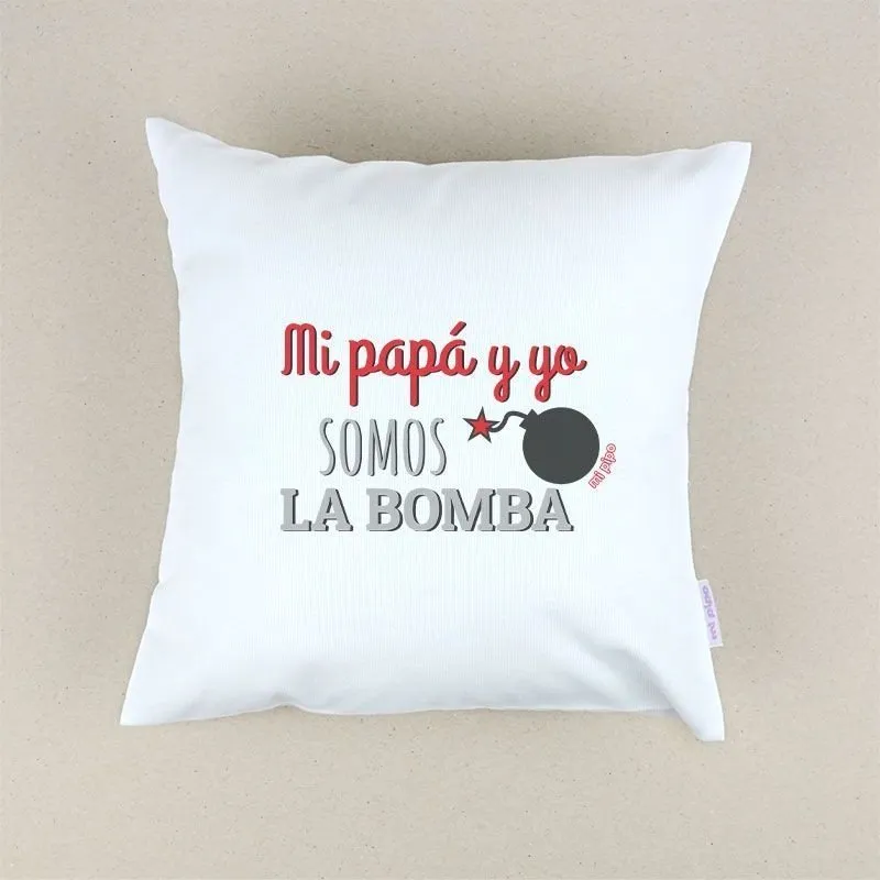 Cojín bebé Mi Papá y Yo somos
