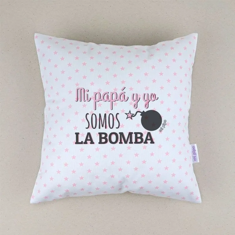 Cojín bebé Mi Papá y Yo somos