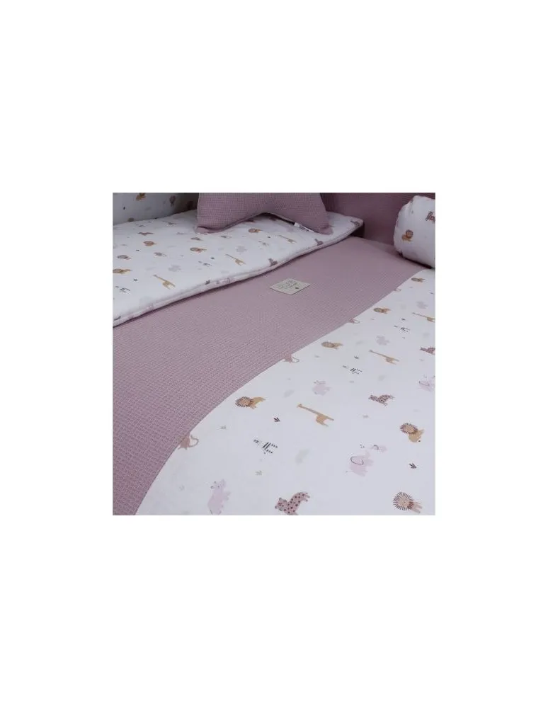 COLCHA CUNA T/60 SAFARI ROSA UZTURRE