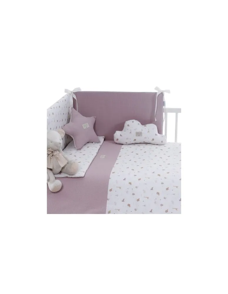 COLCHA CUNA T/60 SAFARI ROSA UZTURRE