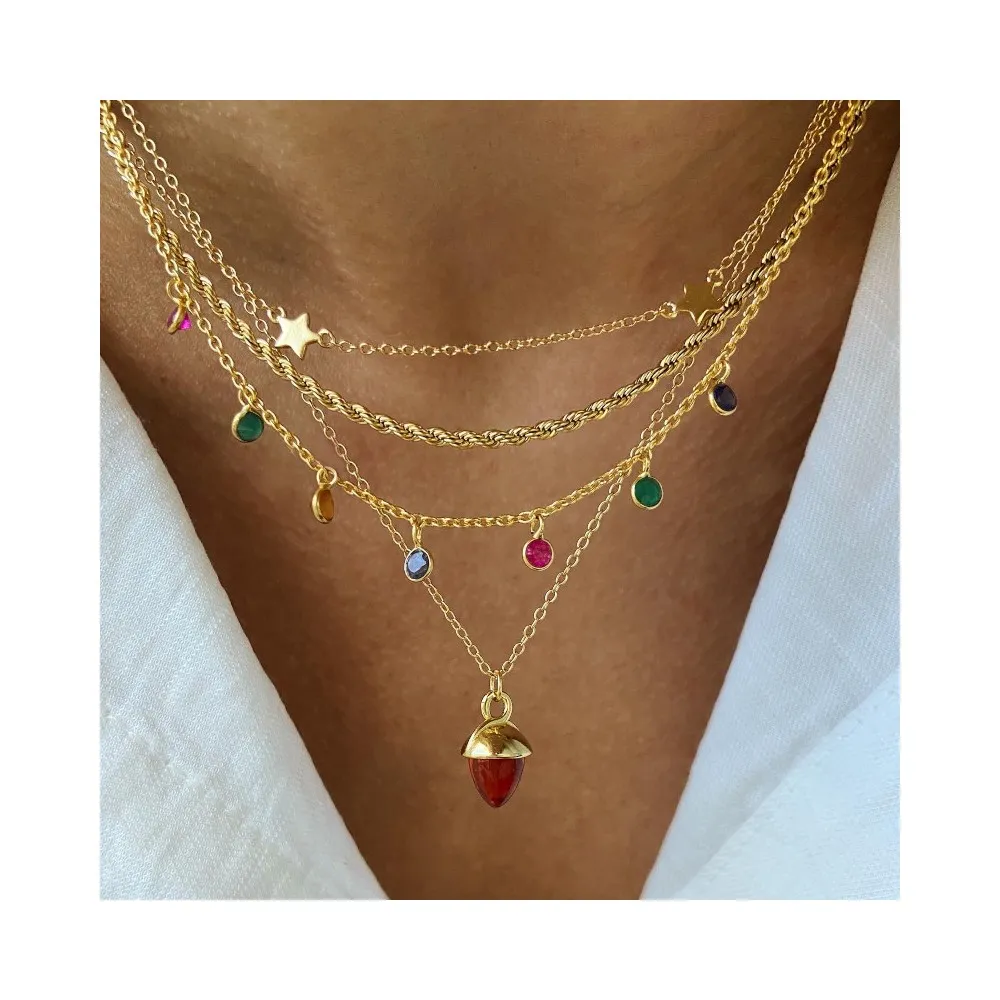Collar 8 Estrellas Oro