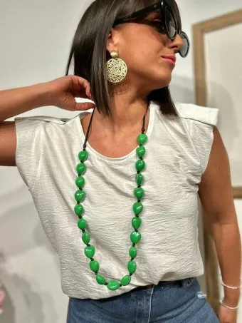 Collar Corazones AMADOU Verde 87