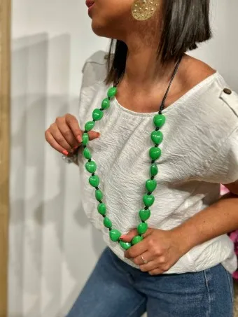 Collar Corazones AMADOU Verde 87