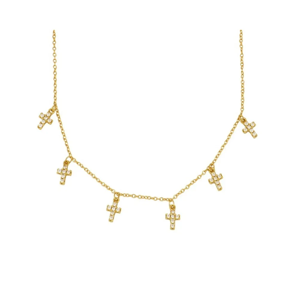 Collar Cruces Circonitas Oro