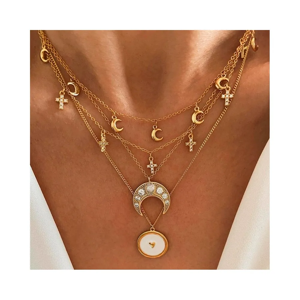 Collar Cruces Circonitas Oro